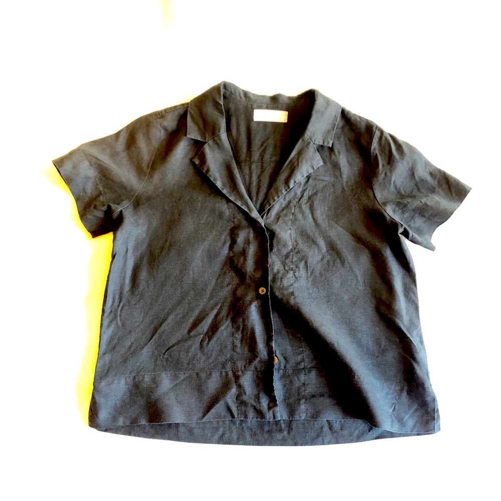 Everlane Cropped Linen Buttondown